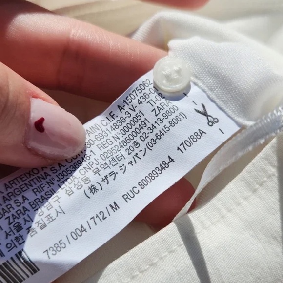 ZARA linen blend crop top size medium - Picture 3 of 3